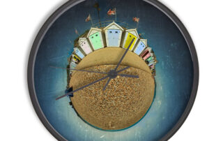 Lyme Regis Tiny Planet Clock - Tiny Planet Things - Unique handmade seaside, coastal, tourist attraction gifts for sale.