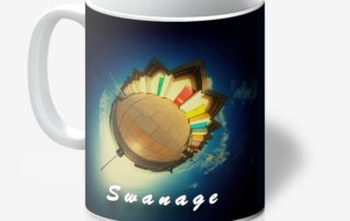 Swanage Beach Huts Tiny Planet Things Tea/Coffee Mug for Sale on https://tinyplanetthings.etsy.com